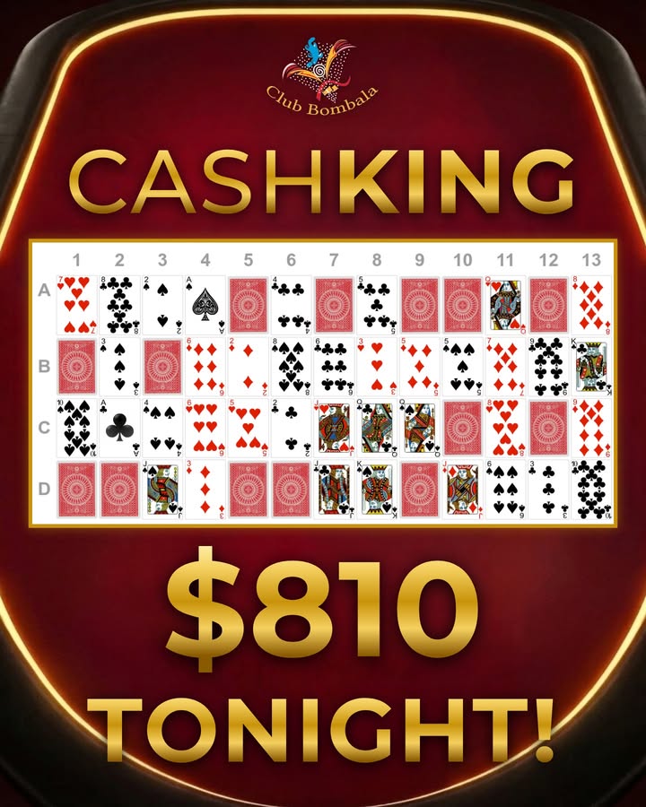 Featured image for “$810 CashKing Jackpot Tonight at Club Bombala”