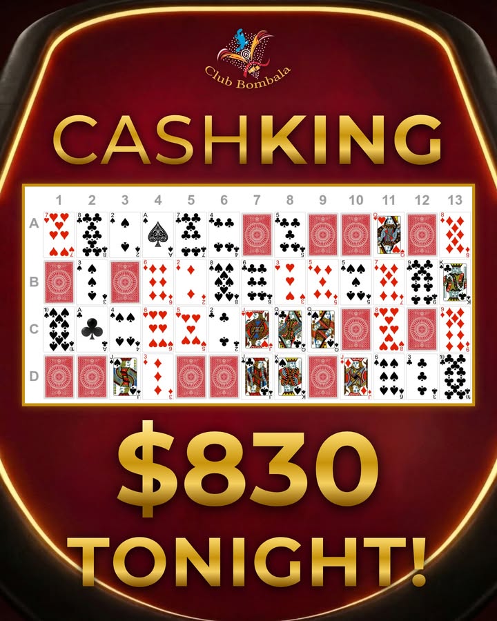 Featured image for “$830 CashKing Jackpot Tonight at Club Bombala”